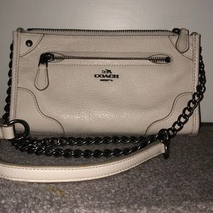 COACH white crossbody bag
